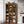 5 Tier Farmhouse Arched Bookcase For Living Room - Rustic Brown