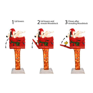ProductWorks Peanuts Charlie Brown & Snoopy on The Mailbox Christmas Decorations
