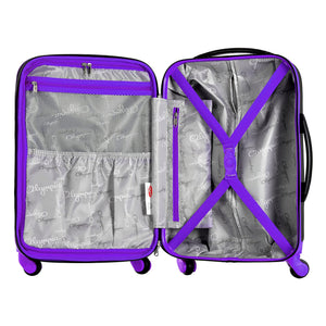 Olympia Apache II Hardcase 4 Wheel Spinner Luggage Suitcase 3 Piece Set, Purple