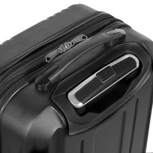 Olympia Apache II 21 Inch Expandable Carry On 4 Wheel Spinner Luggage, Black