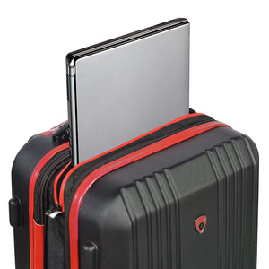 Olympia Apache II 21" Expandable Carry On 4 Wheel Spinner Luggage Suitcase, Red