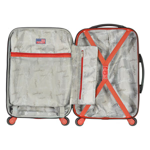 Olympia Apache II 21" Expandable Carry On 4 Wheel Spinner Luggage Suitcase, Red