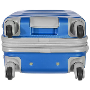 Olympia Denmark 21" Expandable Carry On 4 Wheel Spinner Luggage Suitcase, Navy