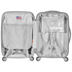 Olympia Denmark 21" Expandable Carry On 4 Wheel Spinner Luggage Suitcase, Navy