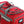 Olympia 22 Inch 8 Pocket U Shape Rolling Duffel Bag with Retractable Handle, Red