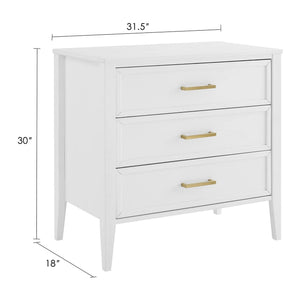 MUSEHOMEINC Solid Wooden Mid Century Design 3 Drawer Dresser Chest of Drawers - TRAPSKI