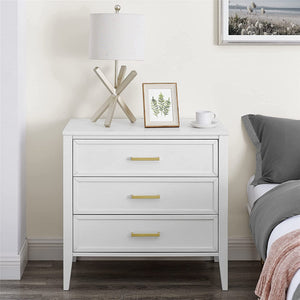 MUSEHOMEINC Solid Wooden Mid Century Design 3 Drawer Dresser Chest of Drawers - TRAPSKI