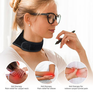 UTK Jade Stone Far Infrared Adjustable Heating Neck Wrap with Remote and Pouch