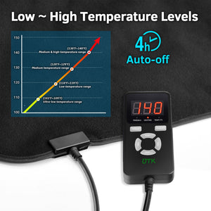UTK 24 x 16 Inch Far Infrared Heating Pad for Pain Relief with Smart Controller