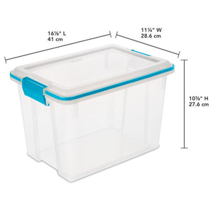 Sterilite Large 20 Qt Home Storage Container Tote with Latching Lids, (24 Pack)