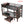 Twin Size Metal Bunk Bed with Storage Shelves, LED Light Strip, and USB Power Strip