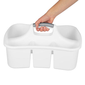 Sterilite Divided Storage Ultra Caddy Portable Storage Organizers, White, 6 Pack
