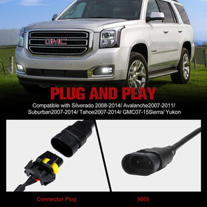 Fieryred LED Fog Light, Compatible w/ Tahoe and Yukon, Bumper Placement, Black