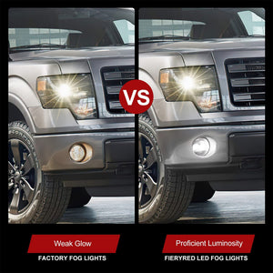 Fieryred LED Fog Light, Compatible with 2011-2014 Ford F150, Bumper Placement