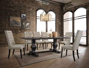 Morland 7 Pieces Dining Room Set - Black