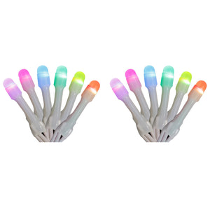 Home Heritage 7' Icicle Style Holiday Lights, App Controlled, 50 RGB LEDs 2 Pack