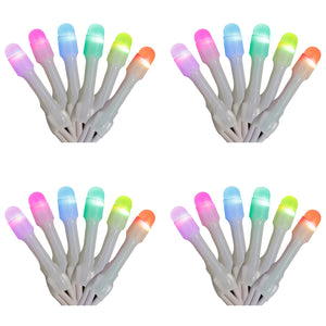 Home Heritage 7' Icicle Style Holiday Lights, App Controlled, 50 RGB LEDs 4 Pack