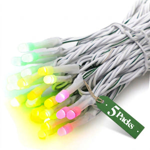 Home Heritage 7' Icicle Style Holiday Lights, App Controlled, 50 RGB LEDs 5 Pack