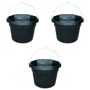 Farm Innovators FB 80R Rubber 3 Gallon Flat Back Heated Bucket 70 Watt (3 Pack)