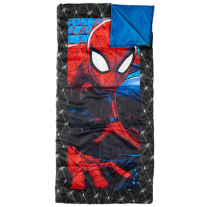 Exxel Marvel Spiderman Youth Sized Camping Set with Sleeping Bag and Backpack