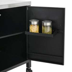 K&K 72.4' Large Grill Table for Big Green Egg
