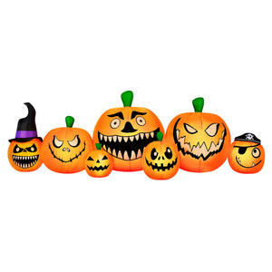 Occasions 8 Foot Inflatable Pre Lit Pumpkin Patch Halloween Yard Decoration