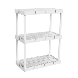 Gracious Living Knect A Shelf 3 Shelf Interlocking Organizers, White (3 Pack)