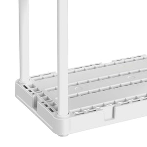 Gracious Living 3 Shelf Knect-A-Shelf Fixed Height Light Duty Storage Unit,White