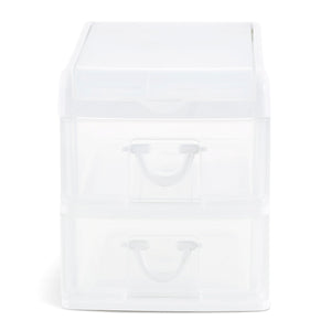 Gracious Living 2 Drawer Desktop Countertop Organizer with Flip Top Lid (3 Pack)