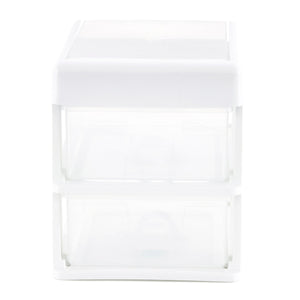 Gracious Living 2 Drawer Desktop Countertop Organizer with Flip Top Lid (2 Pack)
