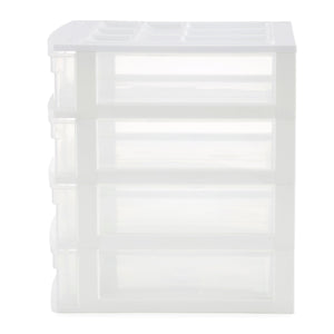 Gracious Living 4 Drawer Desktop Countertop Storage with Organizer Lid (3 Pack)