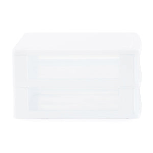Gracious Living Deluxe 2 Drawer Storage Desktop and Countertop Organizer, White
