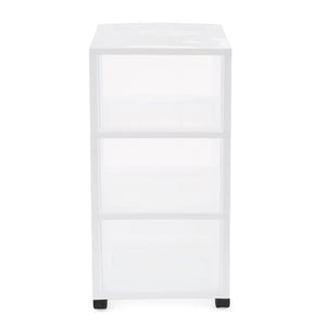 Gracious Living Classic 3 Drawer Organizer Plastic Storage Cart w/Wheels(2 Pack)