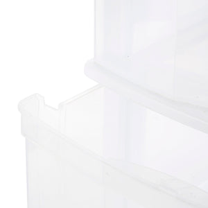 Gracious Living Resin Clear 4 Drawer Storage Chest System with Casters, White