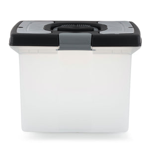 Gracious Living Stackable File Storage Caddy with Accessory Compartment (2 Pack)