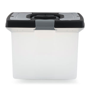 Gracious Living Stackable File Storage Caddy with Accessory Compartment (2 Pack)