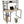 Nost & Host 47.2 Inch Modern Home Office Study Desk with 2 Tier Shelves, Oak