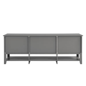 TV Stand, Entertainment Center With Dual Drawers And Hidden Storage, Cabinet With Soft Closing Doors And Sleek Panel Design