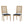 French Country Dining Chair With Rectangular Cane Backrest And Smooth Upholstered Seating