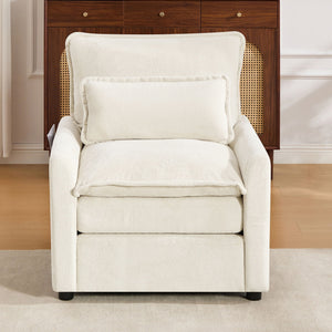 Modern Single Seat Accent Chair With Side Storage Pockets