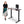 SDADI Adjustable Height Steel Frame Standing Desk, Crank Adjust, Black/Teak - TRAPSKI