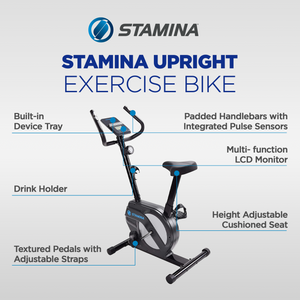 Stamina Products 15-1308 Upright Exercise Bike w/ 8 Level Magnetic Resistance