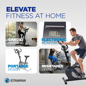 Stamina Products 15-1308 Upright Exercise Bike w/ 8 Level Magnetic Resistance