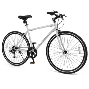 26 Inch Mountain Bike Adjustable with 6-Speed and All-terrain Rubber Wheels