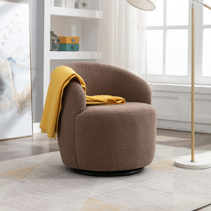 Teddy Fabric Swivel Accent Armchair Barrel Chair