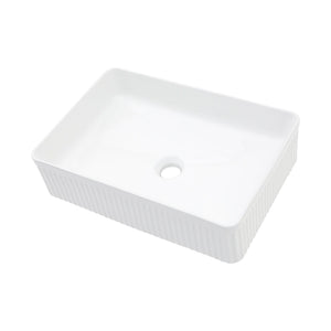 Modern Ceramic Rectangular Vessel Bathroom Sink