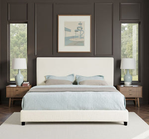 Platform Bed & Upholstered Headboard