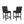 Modern 5 Piece Counter Height Dining Set With Tufted Nail Head Chairs