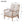 Rubber Wood Accent Chair with Upholstered Fabric and High-Density Sponge Cushion