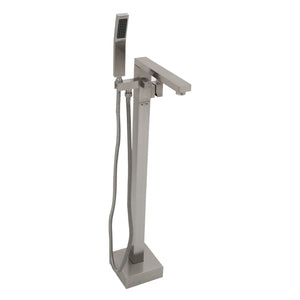 Freestanding Bathtub Faucet With Waterfall Tub Filler And Hand Shower
